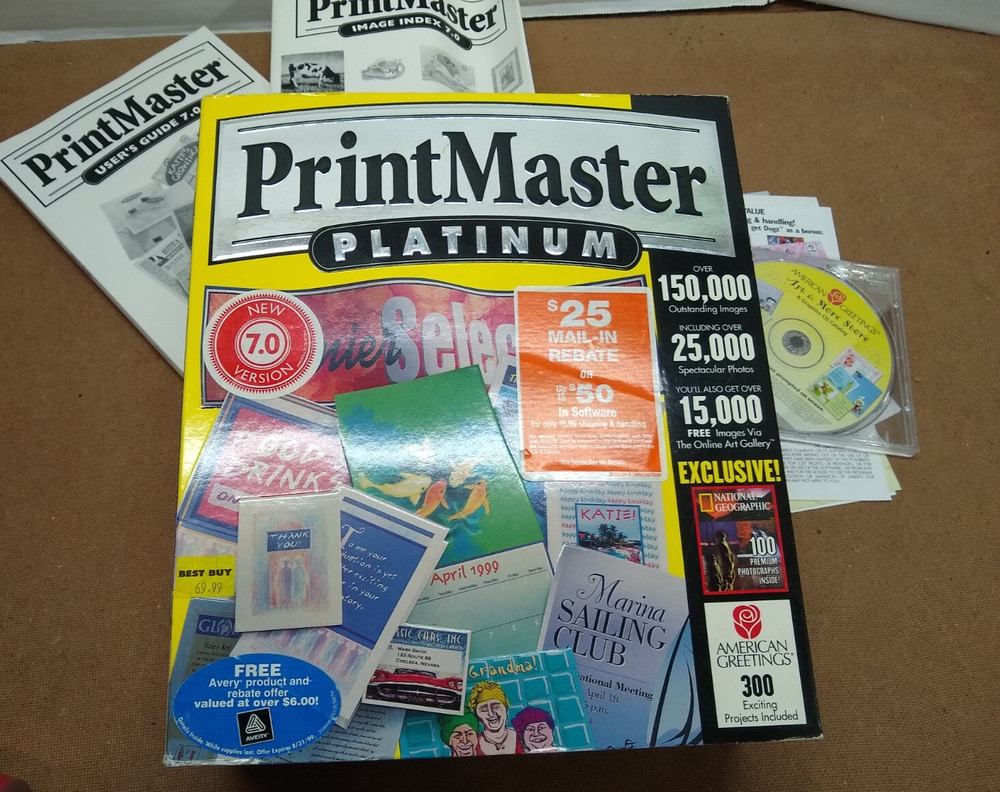 Vintage PrintMaster Platinum Program 7 plus art and graphics