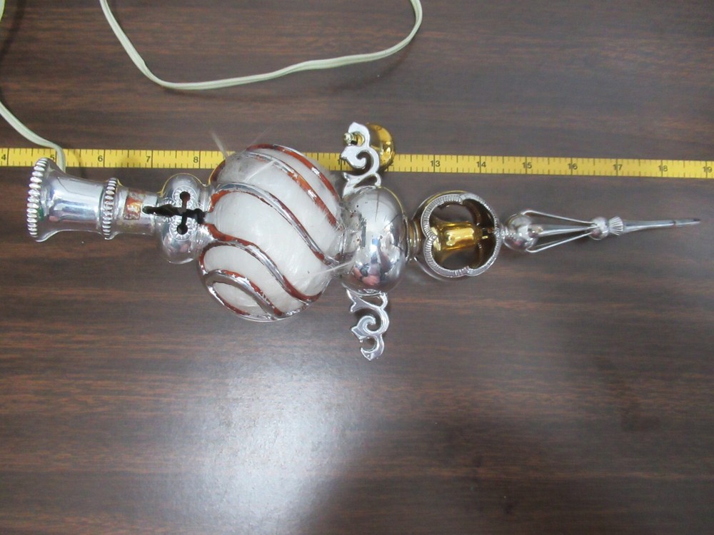 Vintage Tree Topper silver with light