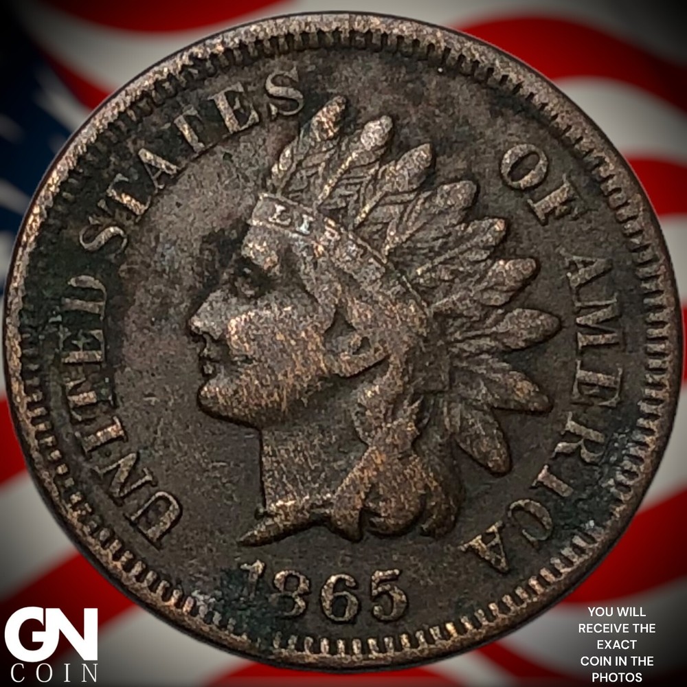 1865 Indian Head Cent Penny Y4130