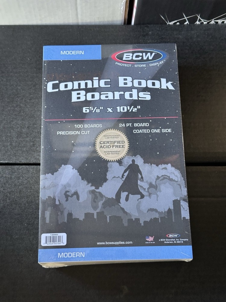 8 packs 800 - BCW Comic Book Boards Modern Current Size 6 5/8"