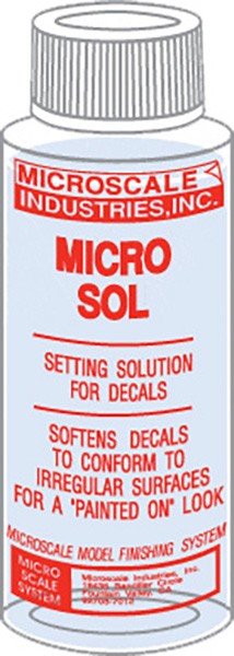 Microscale Model Railroad/Train Decal Micro Sol Setting Solution 1oz Bottle(105)