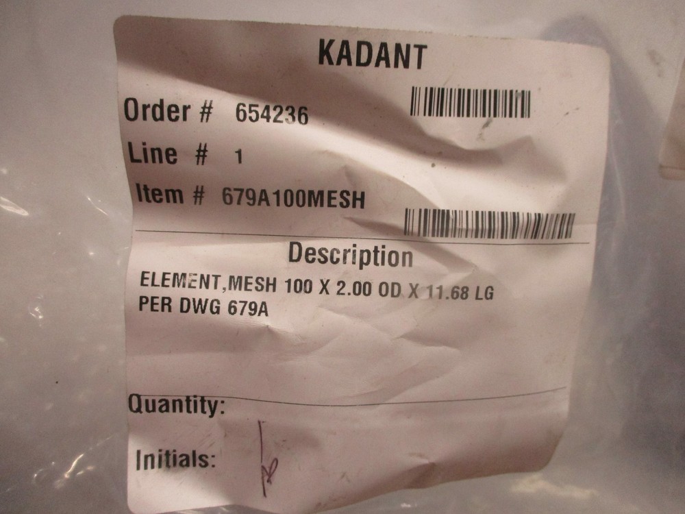 INDUSTRIAL SPARE 679A100MESH MESH ELEMENT NSNP