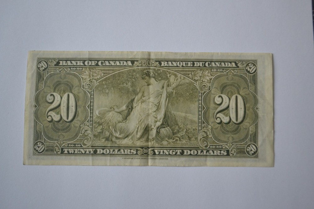 Canada 1937 $20 Bill Circulated