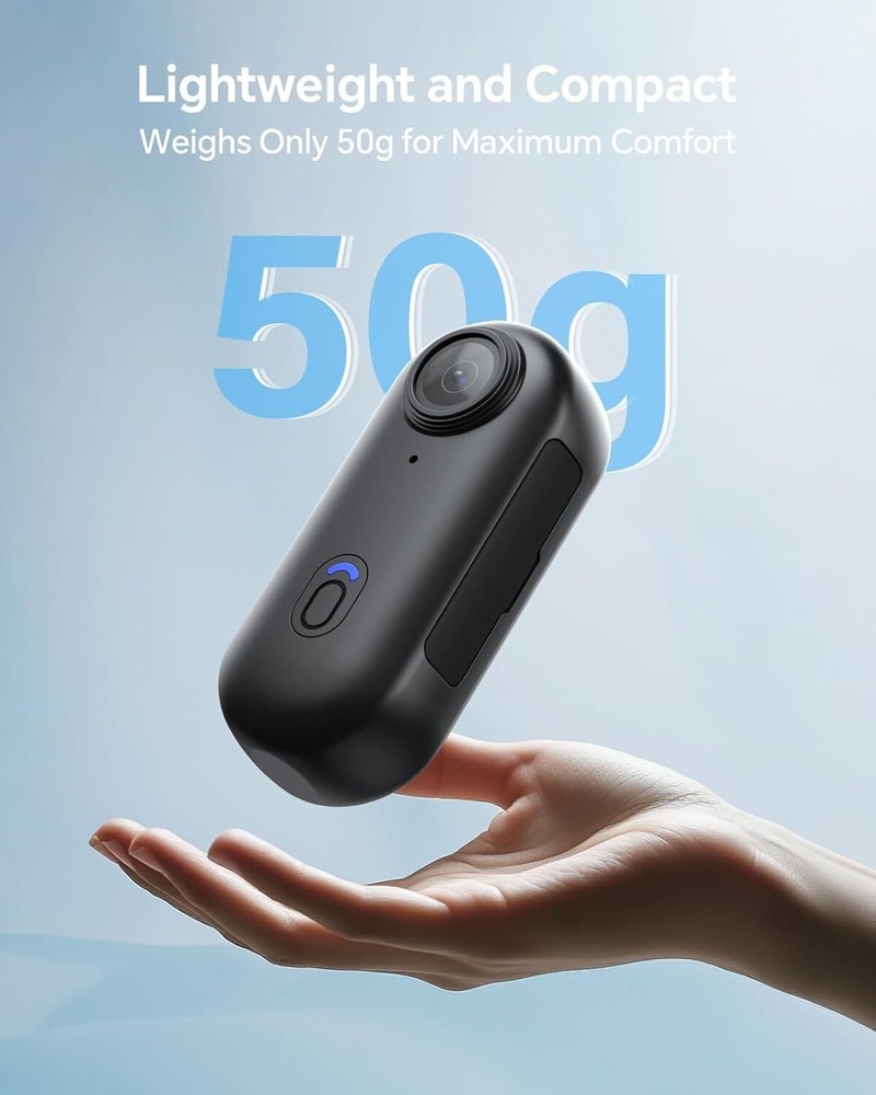 BOBLOV 4K Thumb Action Camera Tiny Size Small Body Camera 128GB For Traveling
