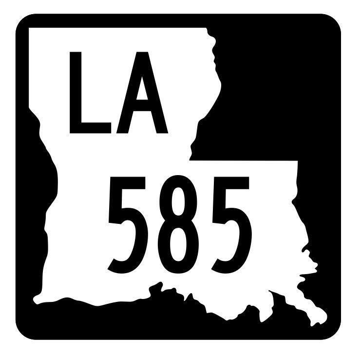 Louisiana State Highway 585 Sticker Decal
