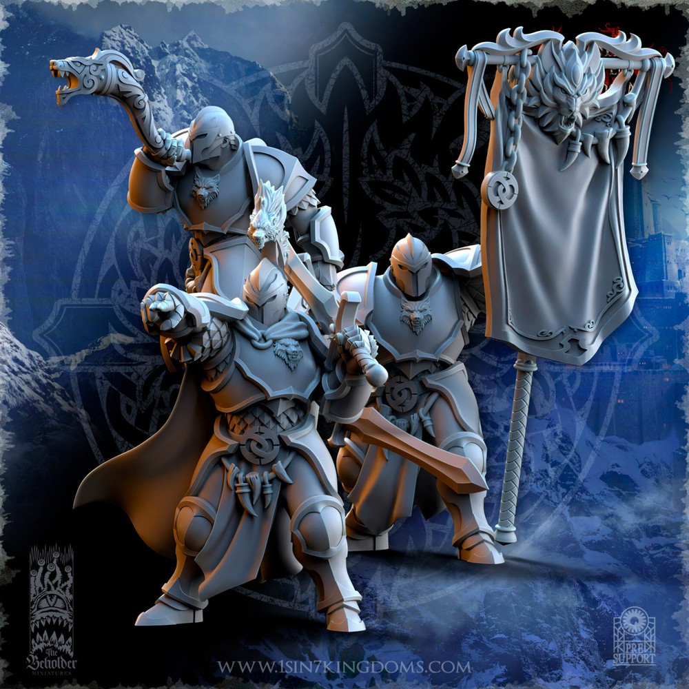 StormWolves Command Group | The Beholder Miniatures | Fantasy