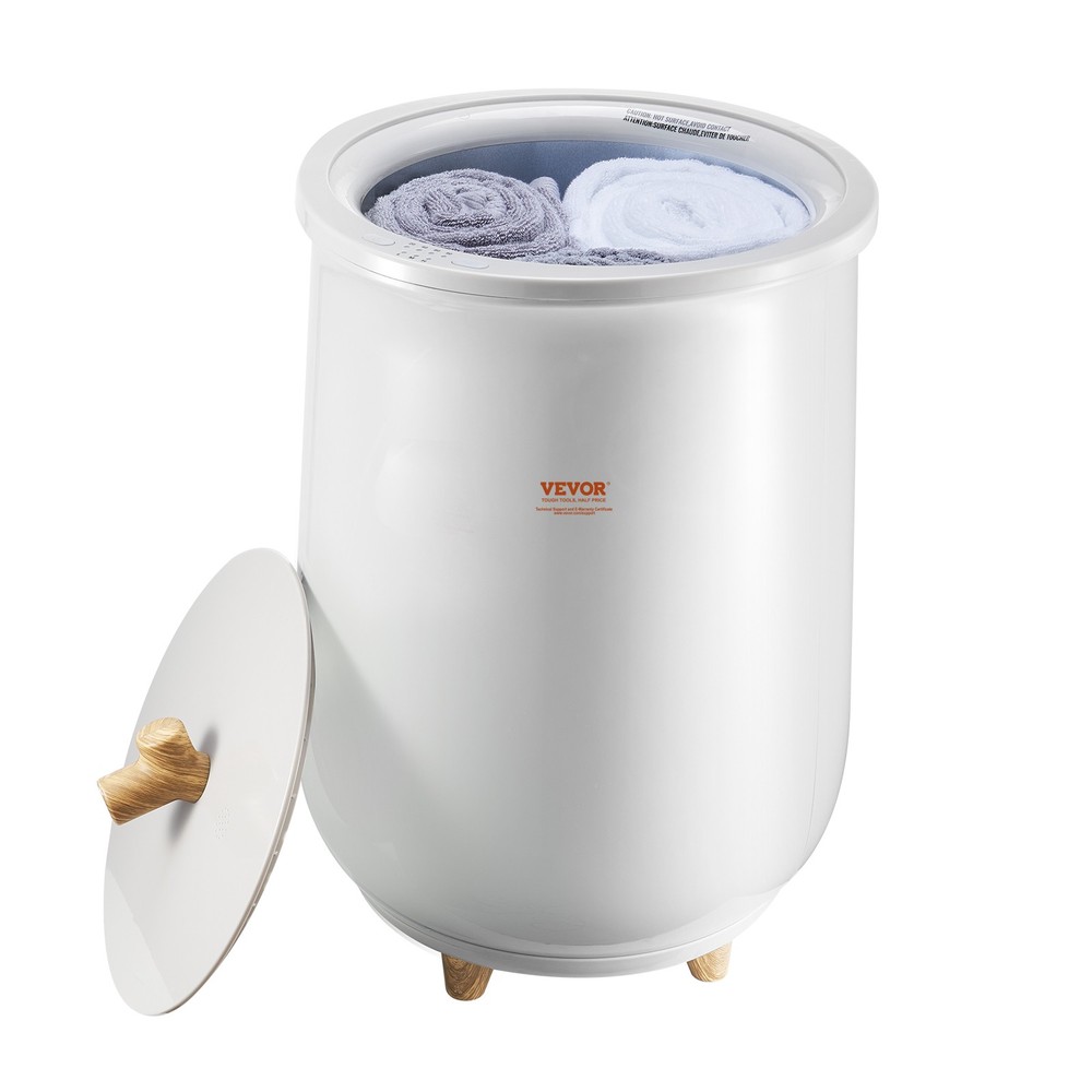 VEVOR 20L Towel Warmer Bucket with LED Light Timer and Temperature Setting Gray