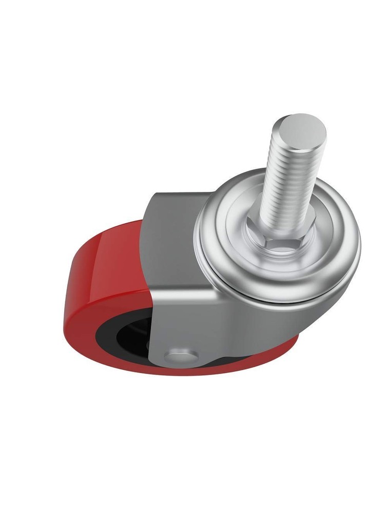 Durable 4 Pack Caster Wheels 2.5 Inch - Chrome & Polyurethane Finish