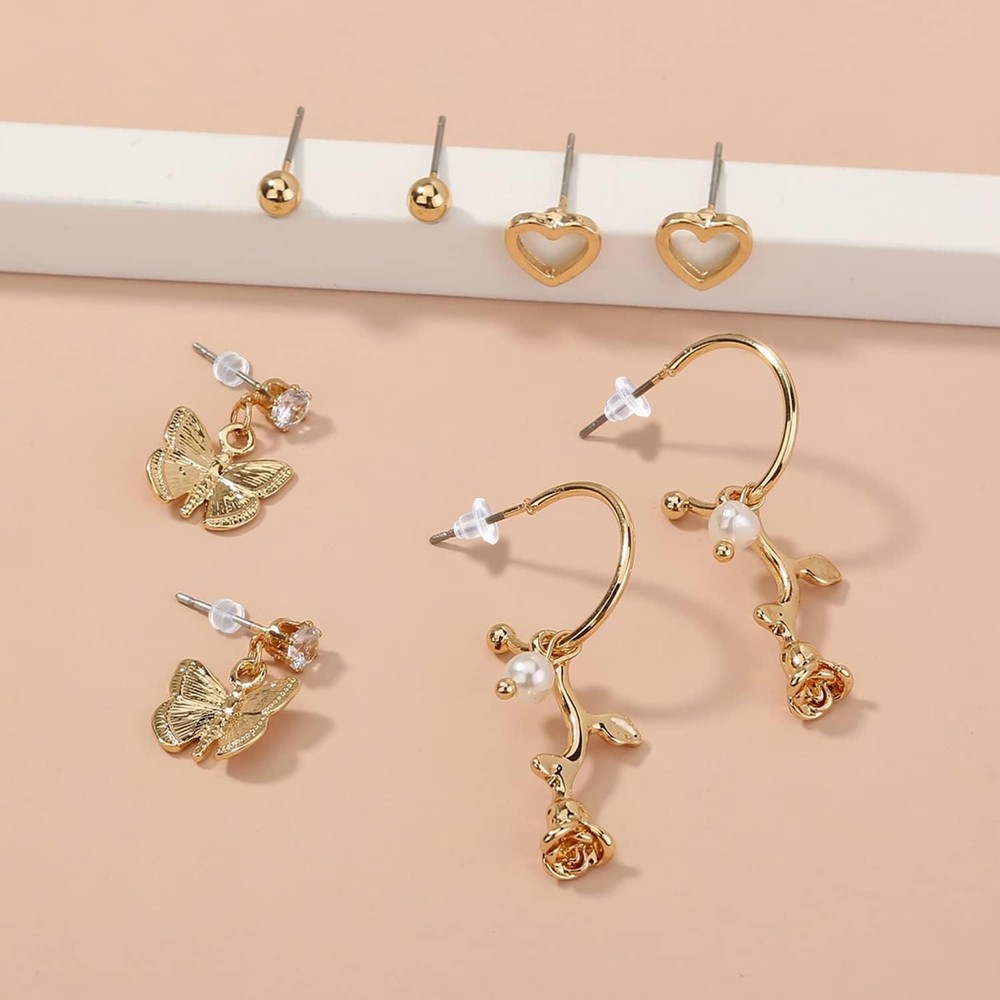 6 Sizes Earring Backs Rubber, ARRITZ 300PCS Soft Silicone Earring Backs Replacem
