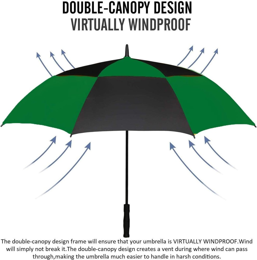 Oversize Double Canopy Golf Umbrella Waterproof 68 Inch