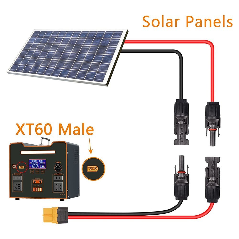 1x Connecting Cable Solar Panel Connection Cable Charging Cable Solar Generator