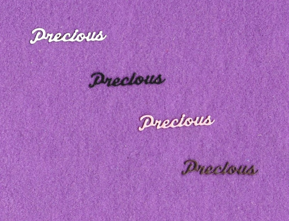 PRECIOUS die cuts scrapbook cards
