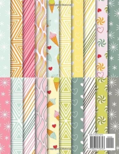 Scrapbook Paper Pad: 20 Patterned Double Sided Sheets 8.5" x 11" (Decorative)