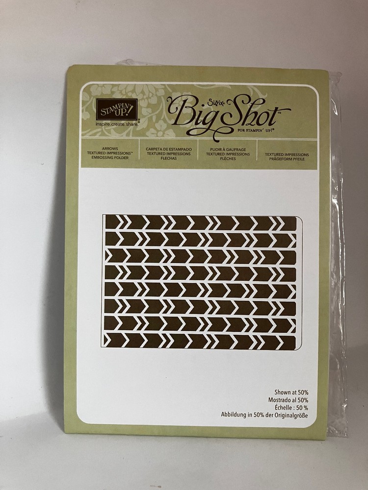 Stampin' Up! ARROWS Textured Impressions Embossing Folder - gently used