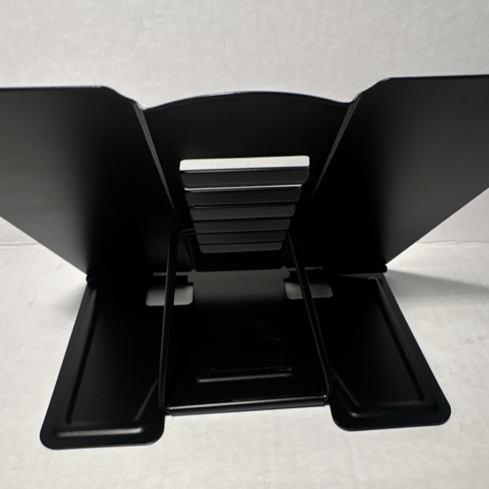 Black Metal Adjustable Foldable Hands Free Rectangle Book Stand
