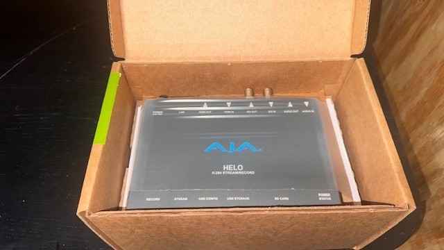 AJA Helo H.264 HD/SD stream and record encoder.