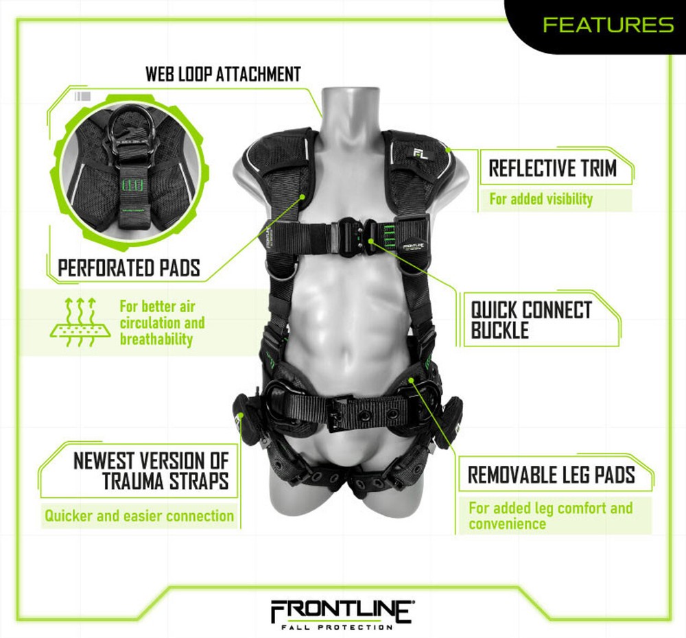 Frontline 250CTB Elite Construction Harness Aluminum Hardware