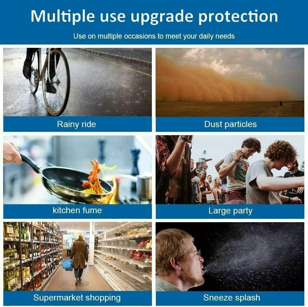 8 Pack Reusable Glasses Frame Face Shield Clear Visor Protective from Droplets.