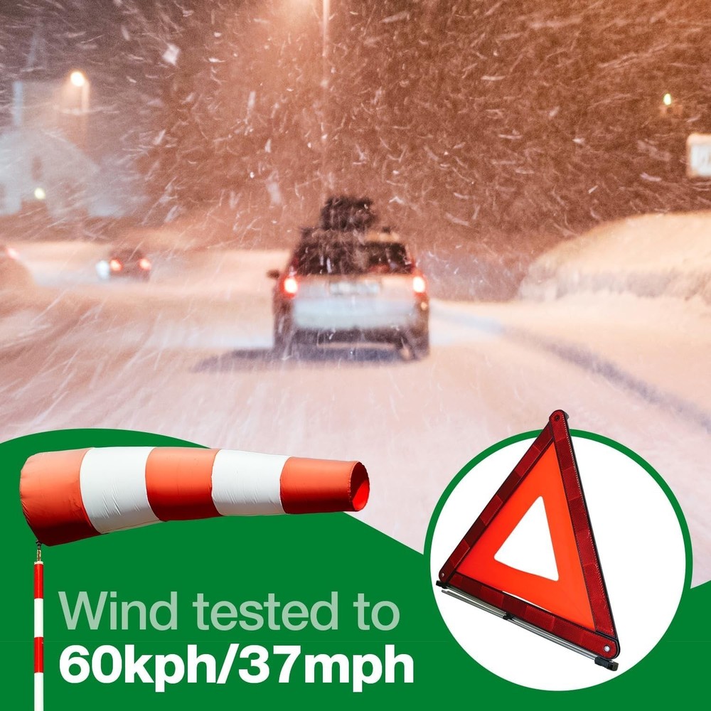 Q4232 Foldable Warning Triangle - Essential Roadside Safety Tool for Drivers