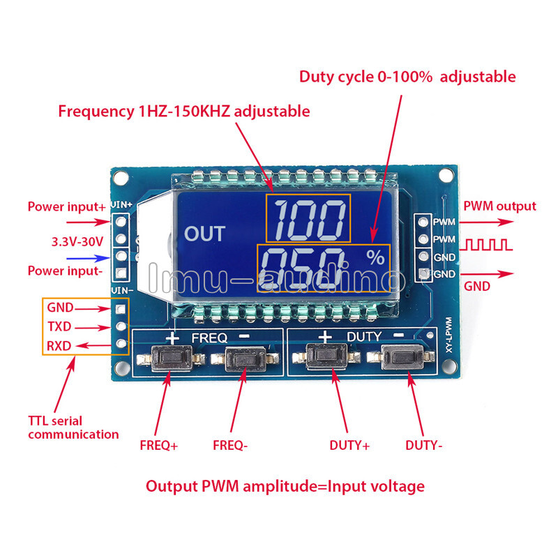 Signal Generator PWM Pulse Frequency Duty Cycle Square Wave Adjustable Module