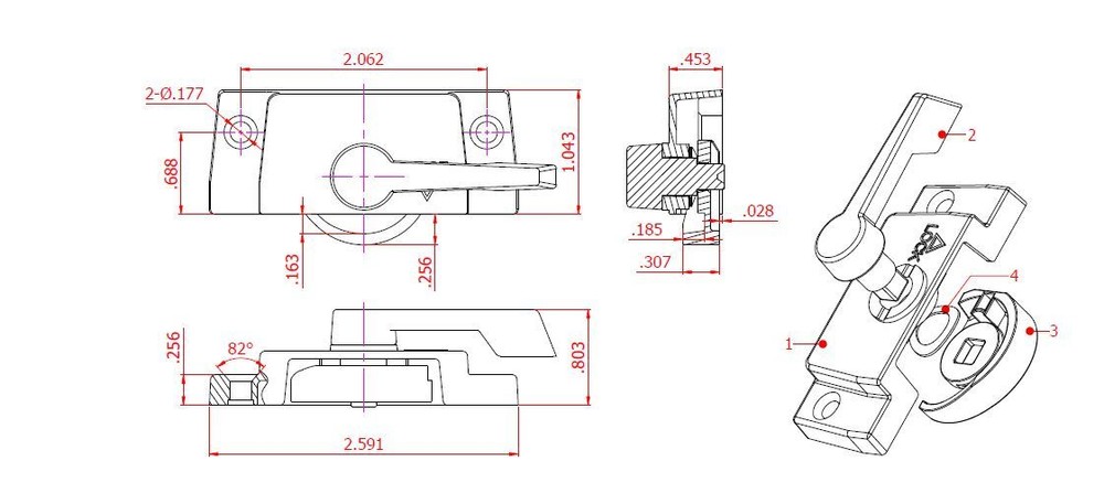 Window Sash Lock 3222WHITE