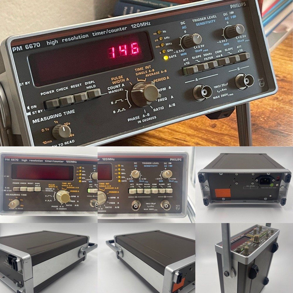 PHILIPS  PM 6670 HIGH RESOLUTION  TIMER/COUNTER 120MHz