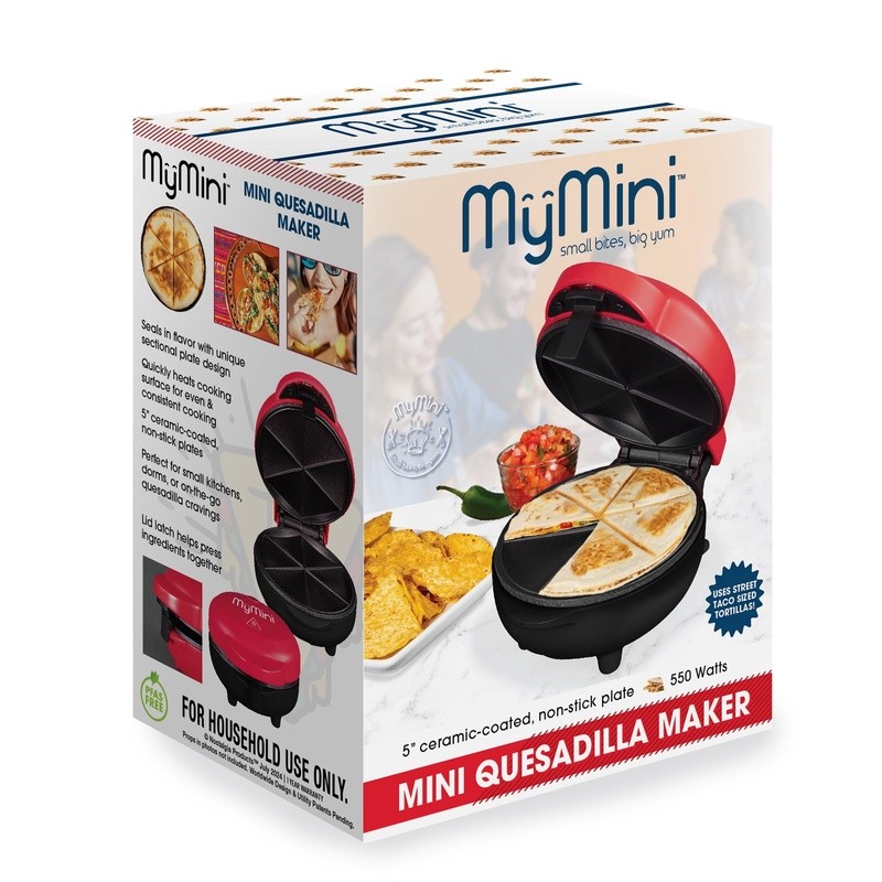 Mini Quesadilla Maker 550W Nonstick Portable 6 Slice Taco Machine Easy Cleanup