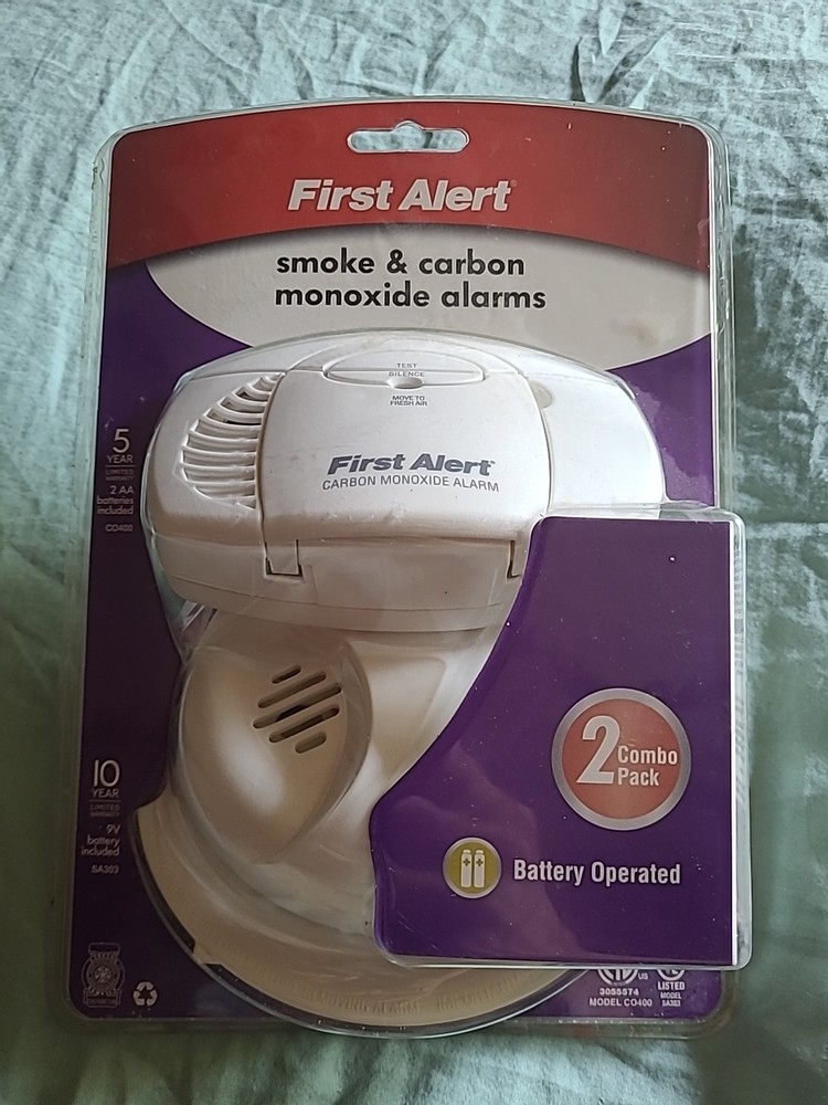 First Alert Smoke & Carbon Monoxide Alarms Combo Pack New Sealed