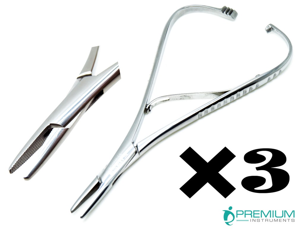 3× Dental Mathieu TC Needle Holder 14cm Forceps Pliers Surgical Instruments