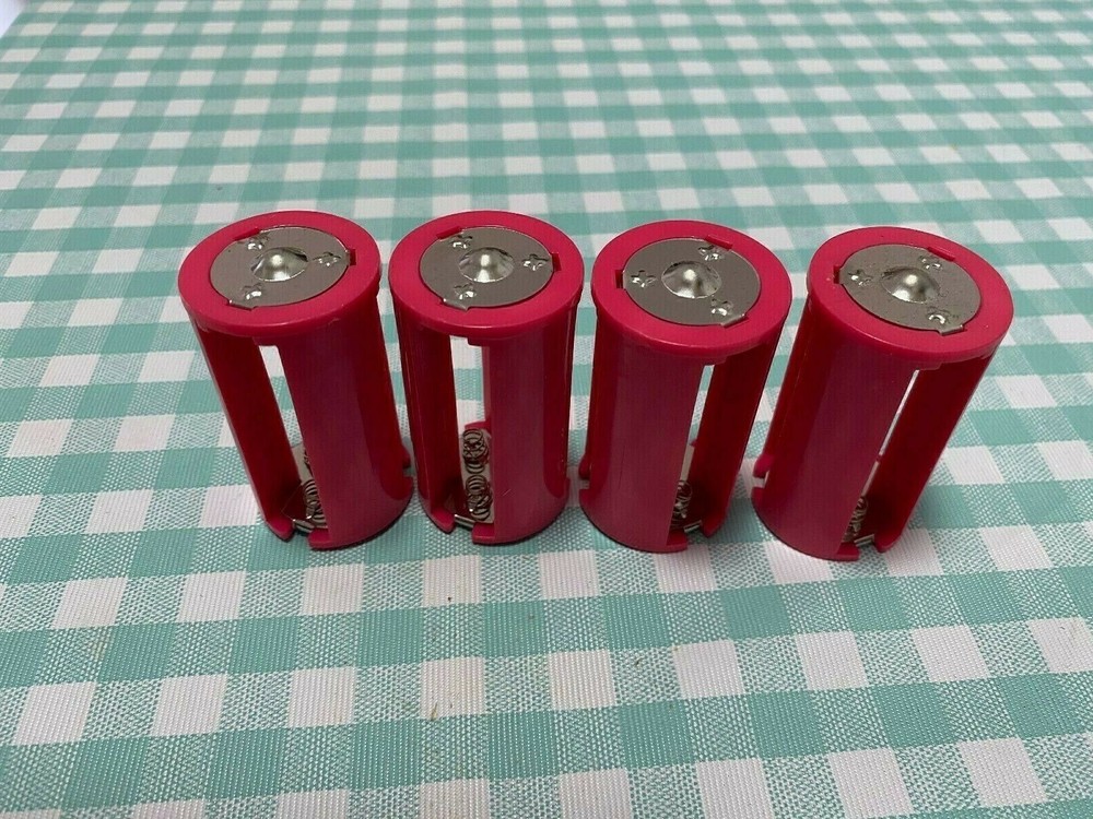 4PCS Parallel Battery Adapter Holder Case Box Converter 3 AA to 1 D Size