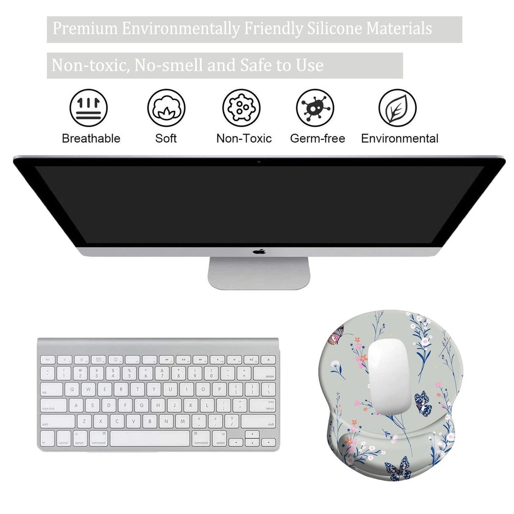 Ergonomic Wrist Support Mouse Pad - Comfortable Computer Mouse Pad with Non-S...