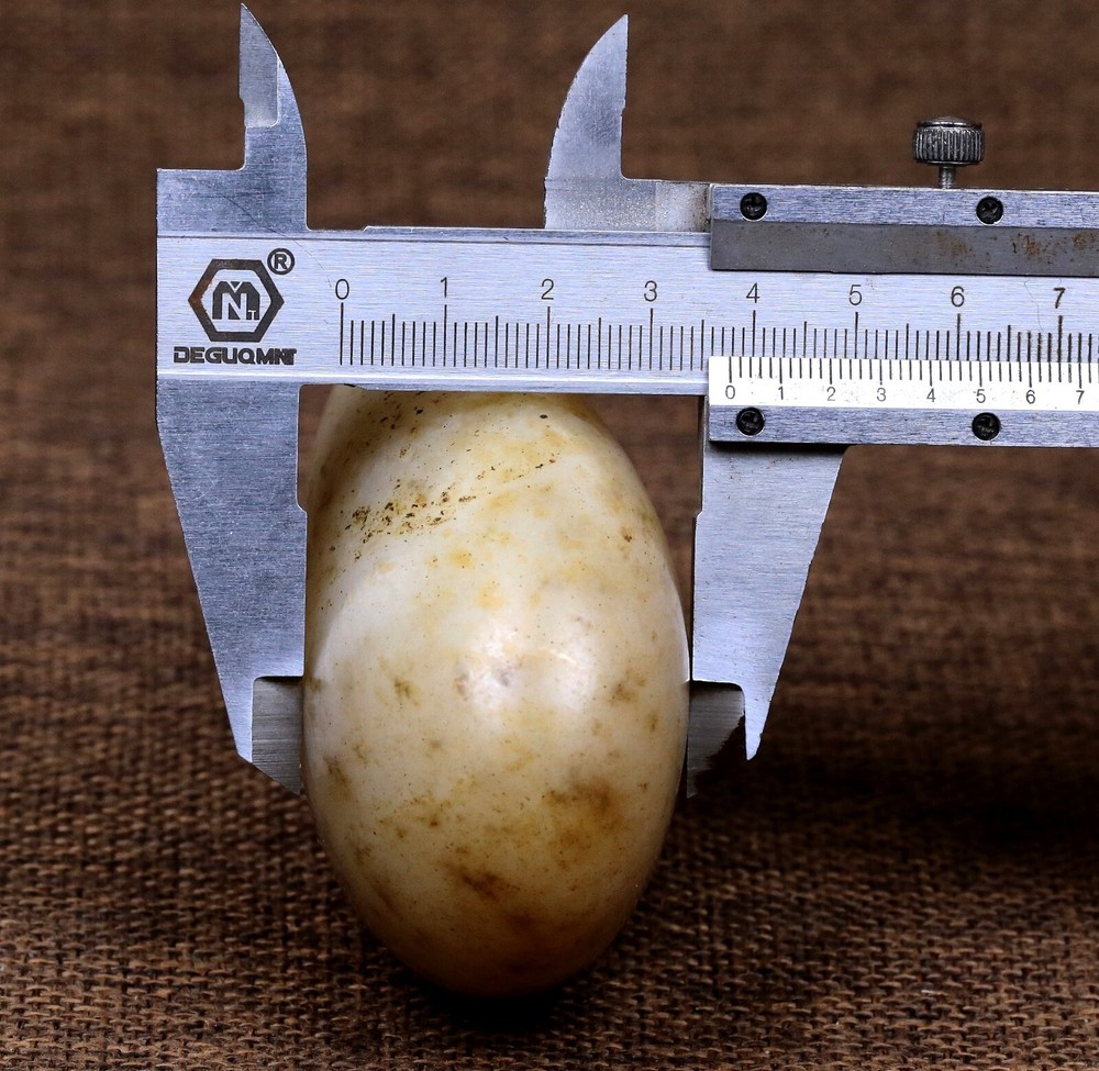 346G Certified 100% Hetian white jade(Nephrite) Raw stone 和田玉籽料原石