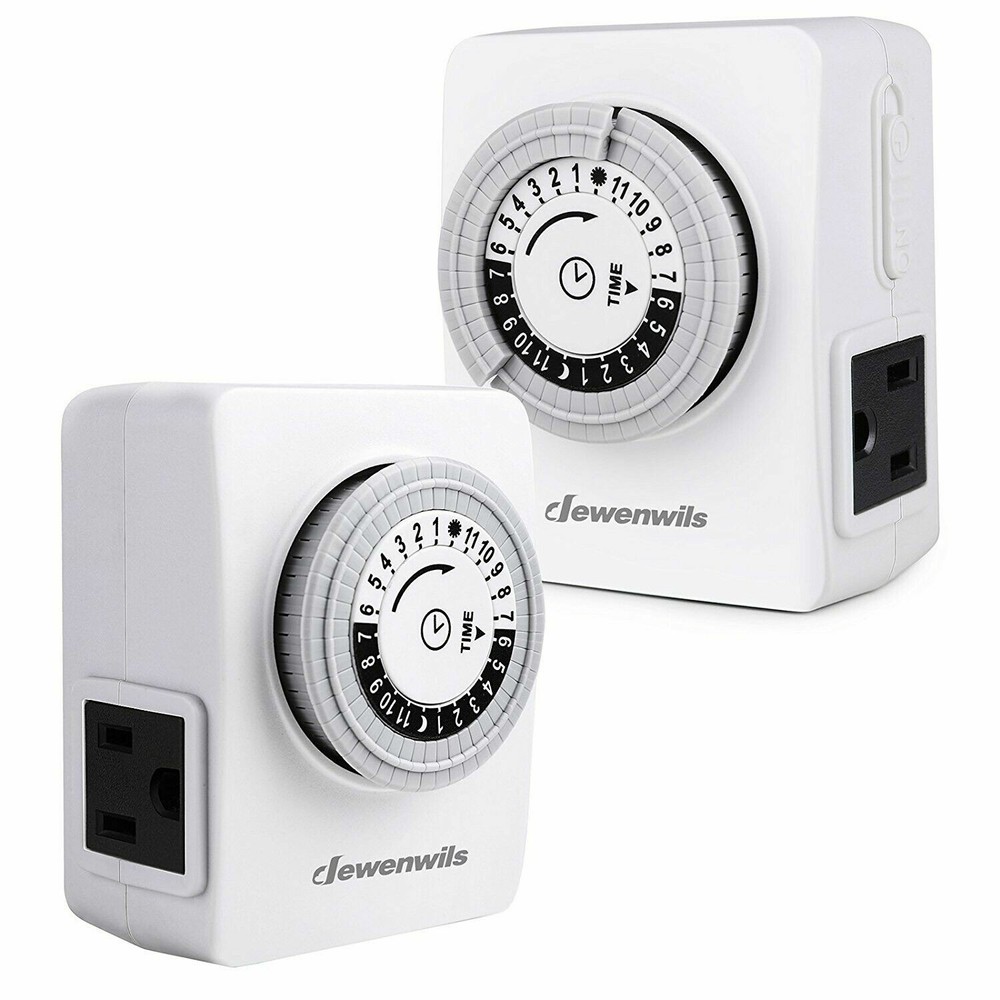 DEWENWILS 2 pack Indoor Outlet Timer Plug in Electrical Timer for Aquarium
