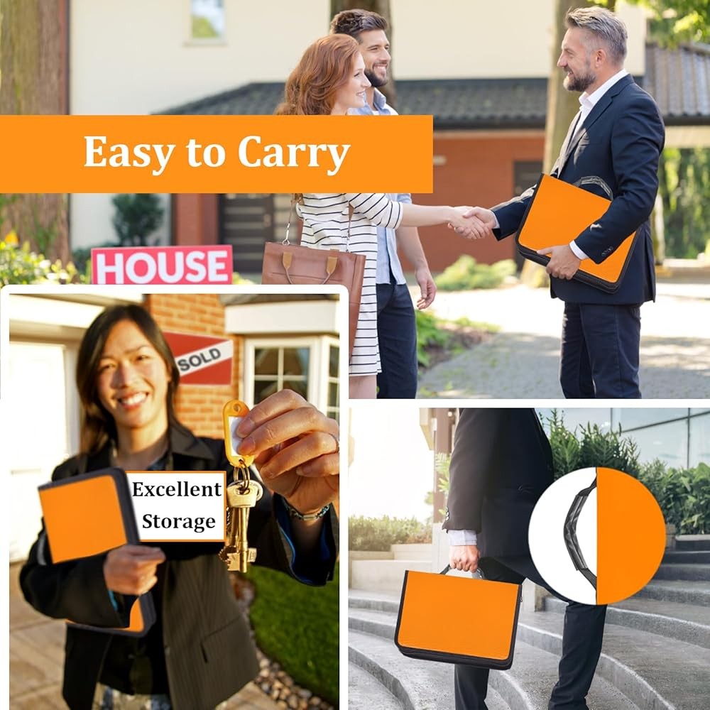 Portable Key Organizer with Handle, Fireproof and Waterproof Key Case, Key