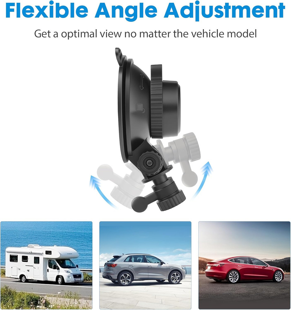 Universal Suction Cup Mount for Garmin Dash Cam Mount,Small Reusable Adjustable