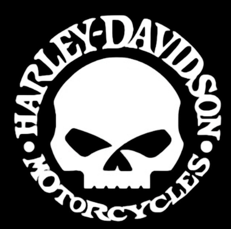 Harley Davidson white Decals #2 Pieces Willi G Vinyl Decal 5”x5”