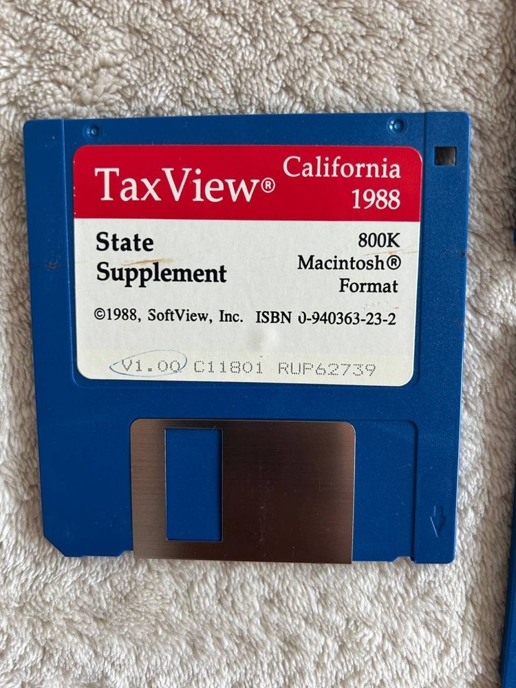MacInTax Federal 1987-1988. Apple Macintosh software