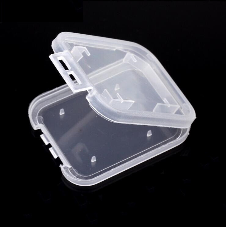 10PCS Transparent Standard SD SDHC Memory Card Case Holder Storage Box Plastic