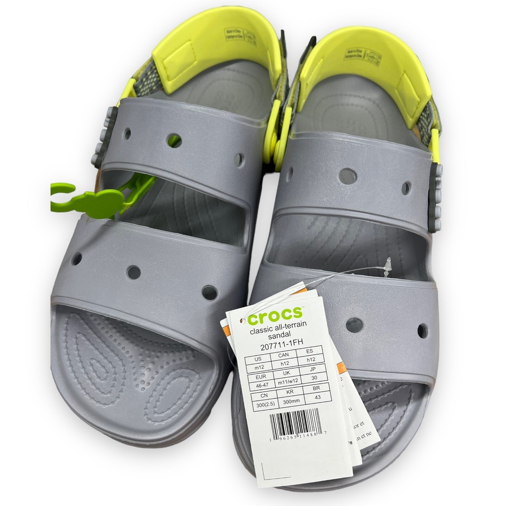 Crocs All Terrain Sandals Bluish Gray Size 12 Beach Paths walking Adjustable