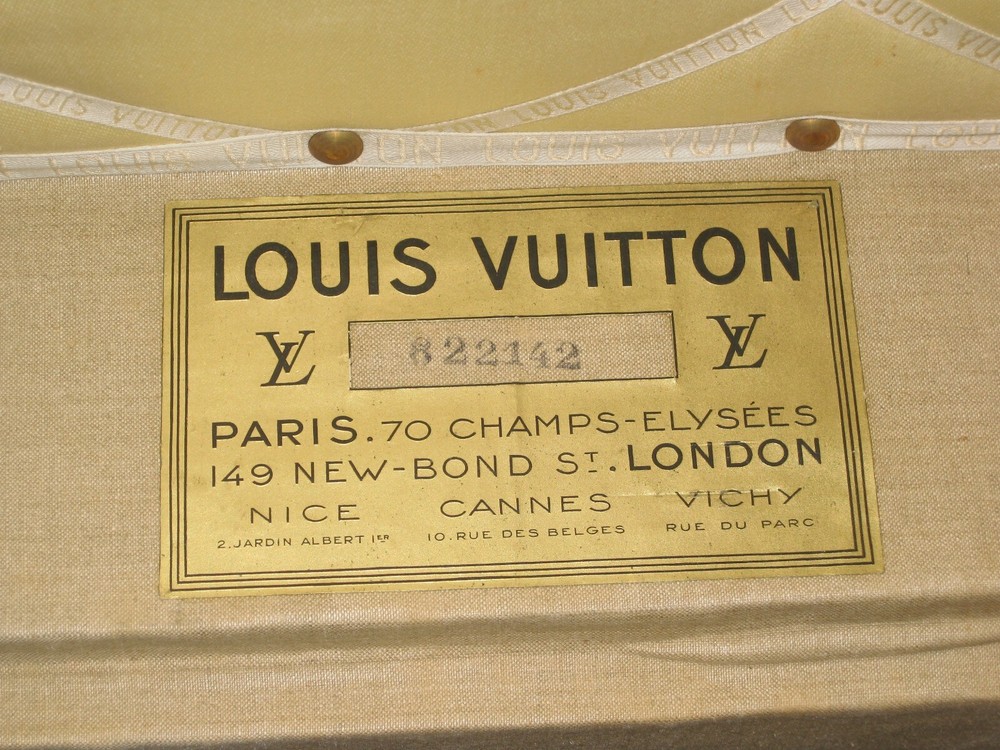Antique Louis Vuitton Monogram Steamer Trunk Chest (Excellent Condition)