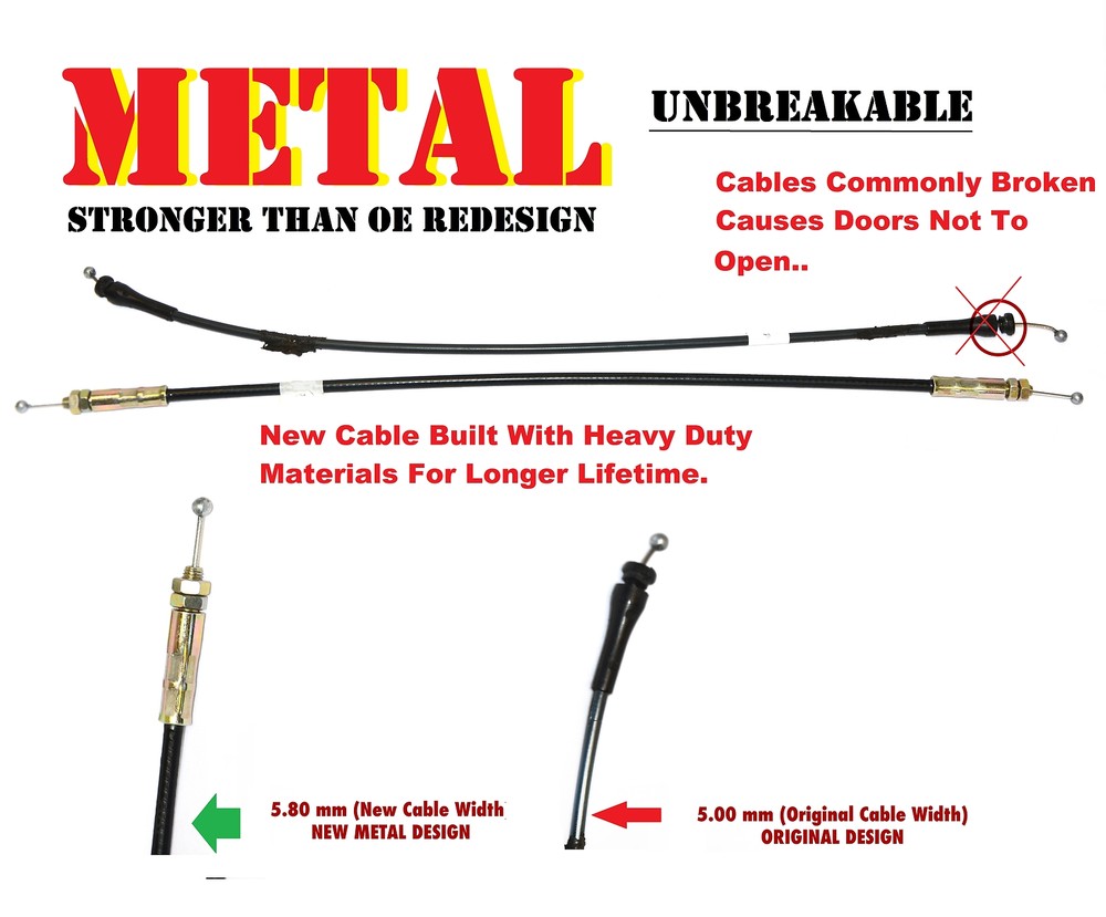 UPGRADED For Ford Expedition Metal Liftgate Rear Window Latch Release Cable