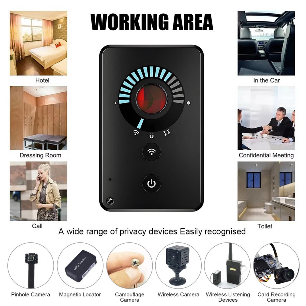 Replacement Wireless Anti-Spy Camera RF Detector Scanner for Security Check