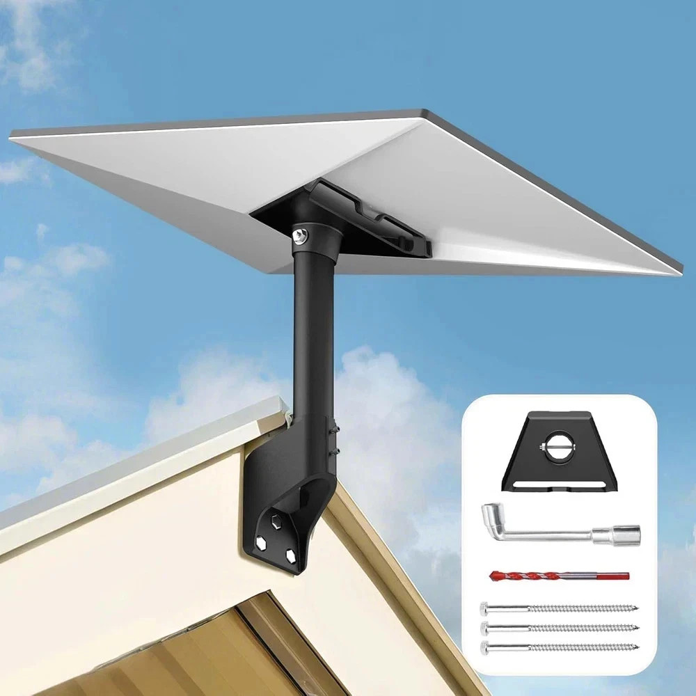 360° Adjustable Starlink Gen 3 Wall Mount for V3 Dish & Pole Installation