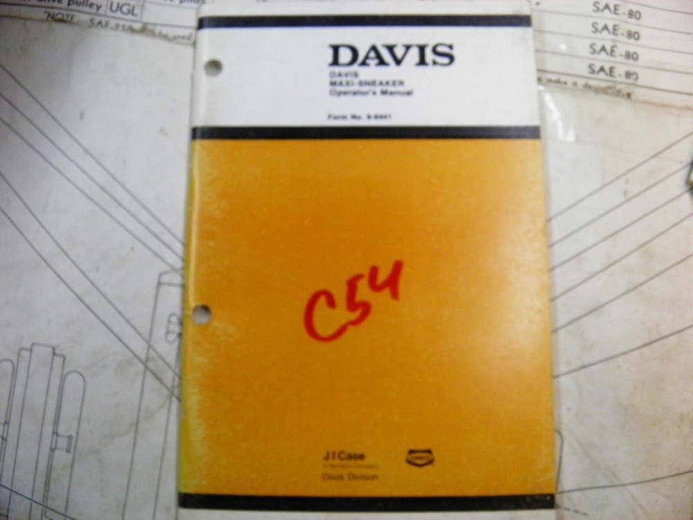 DAVIS CASE MAXI SNEAKER OPERATORS MANUAL