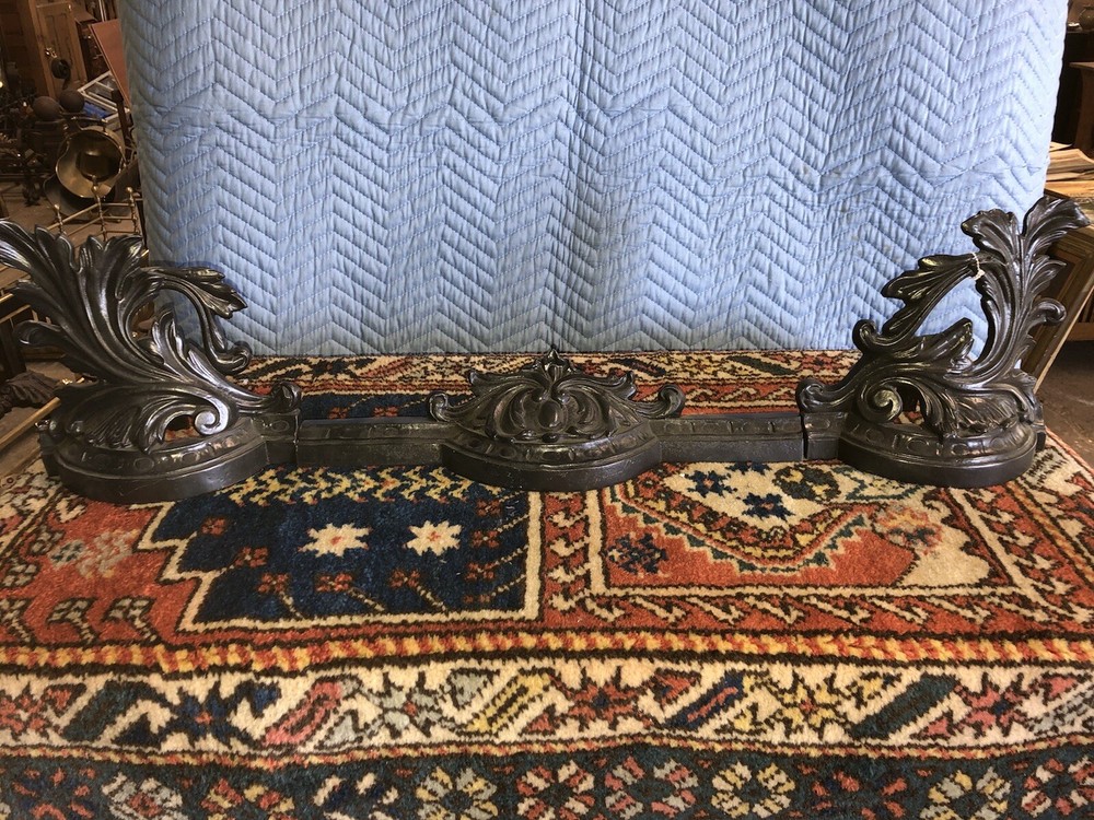 Louis XVI Style French Chenets Fireplace Front