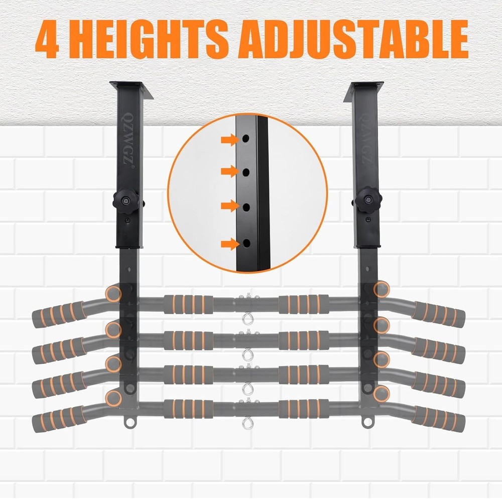 Height Adjustable Pull Up Bar Heavy Duty Pull Up Bar BarMount Ceiling Mount
