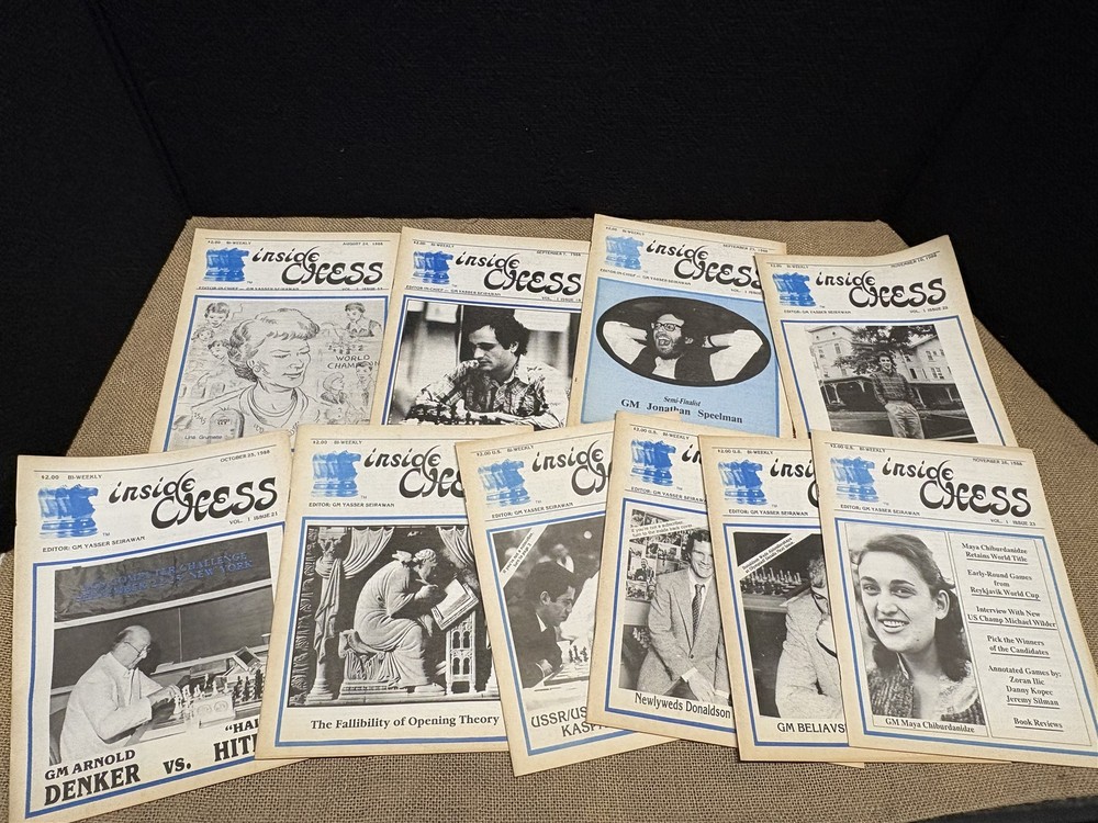 1987 Inside Chess magazine, all 26 issues, inaugural volume