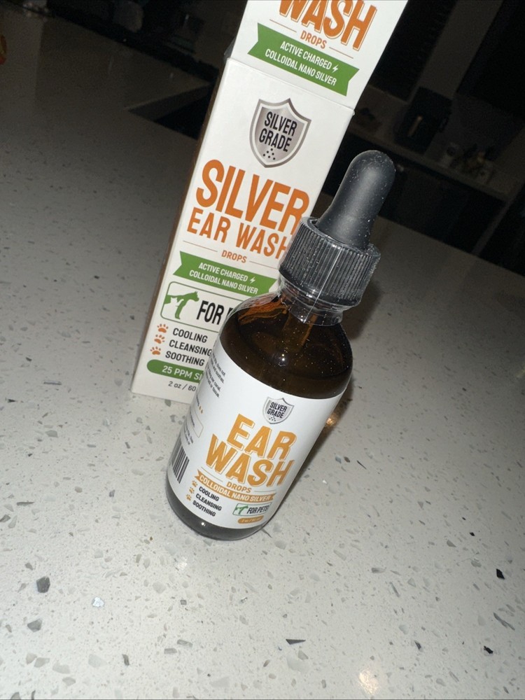 Silver Grade, Silver Ear Wash For Pets 2oz