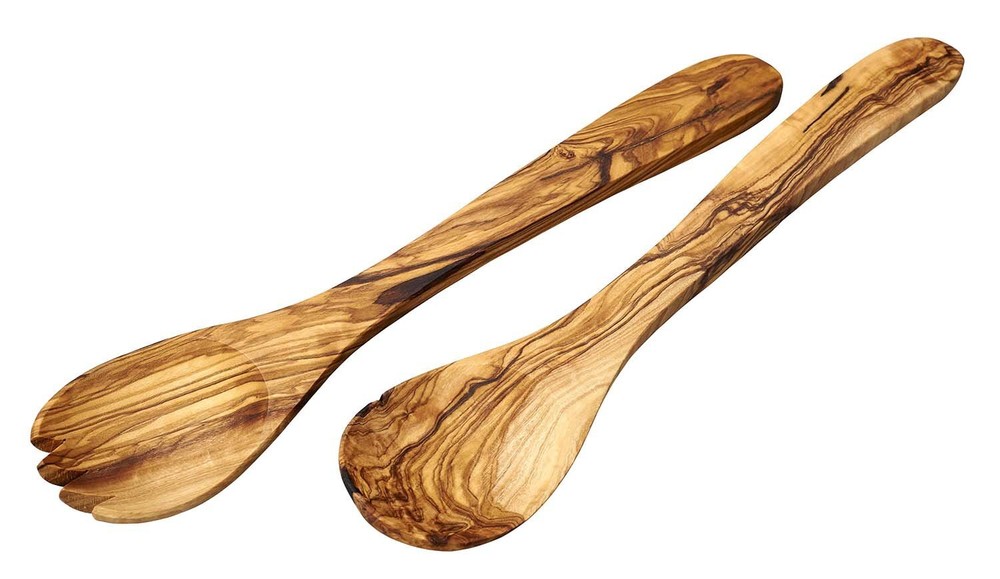 Olive Wood Salad Servers
