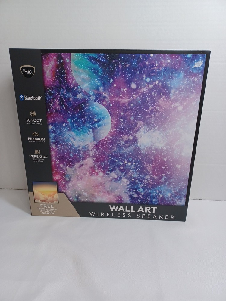 iHip Wall Art Wireless Bluetooth Speaker 30 Ft Range NEW